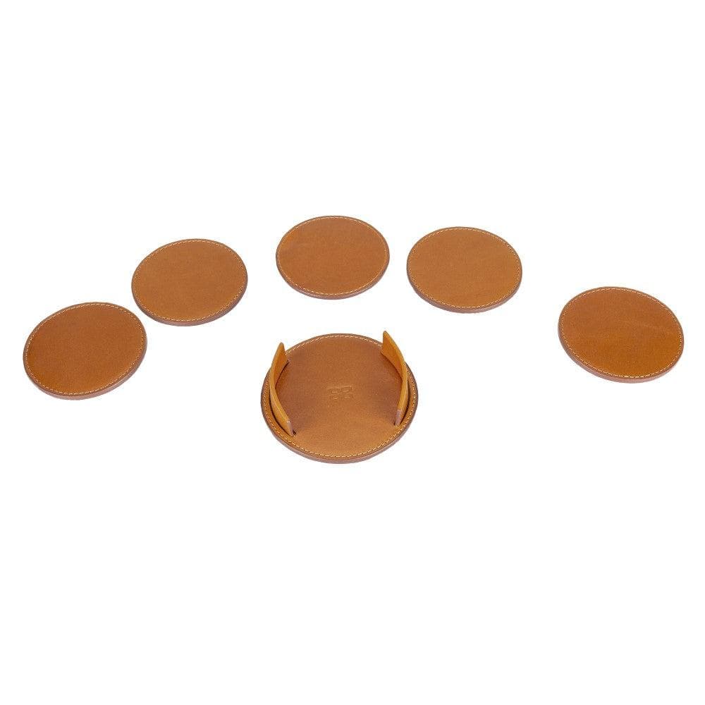 Divine Genuine Leather Cup Coaster Set