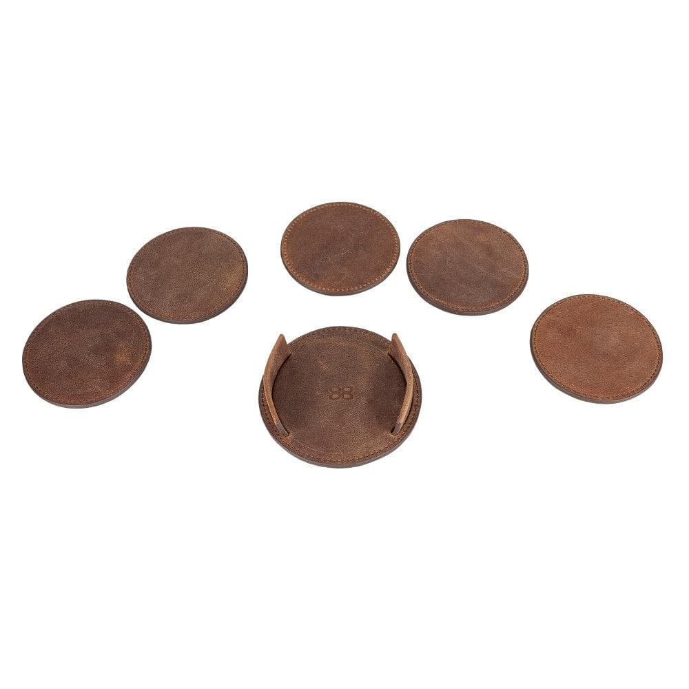 Divine Genuine Leather Cup Coaster Set