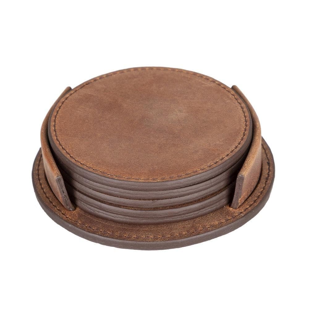Divine Genuine Leather Cup Coaster Set