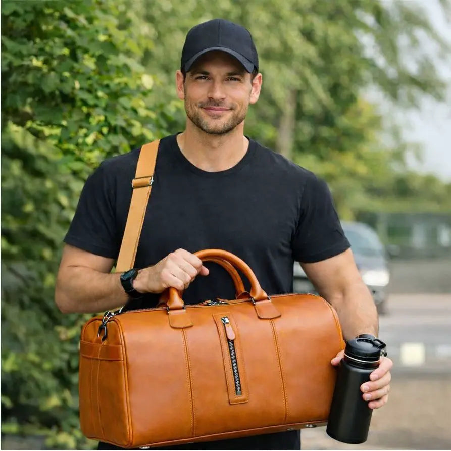 Dolly Genuine Leather Weekend Duffle Bag