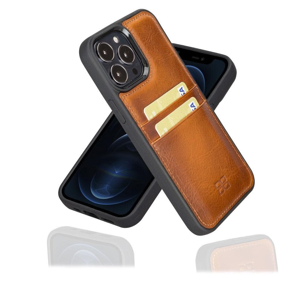 Flex Cover Genuine Leather iPhone 13 Case with Card Holder