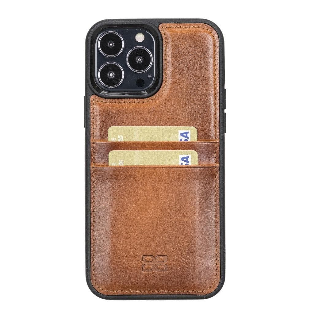 Flex Cover Genuine Leather iPhone 13 Case with Card Holder