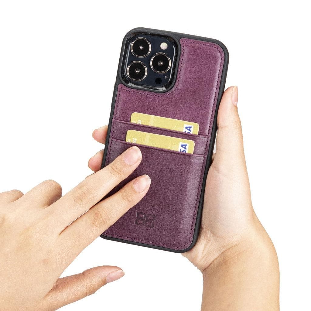 Flex Cover Genuine Leather iPhone 13 Case with Card Holder