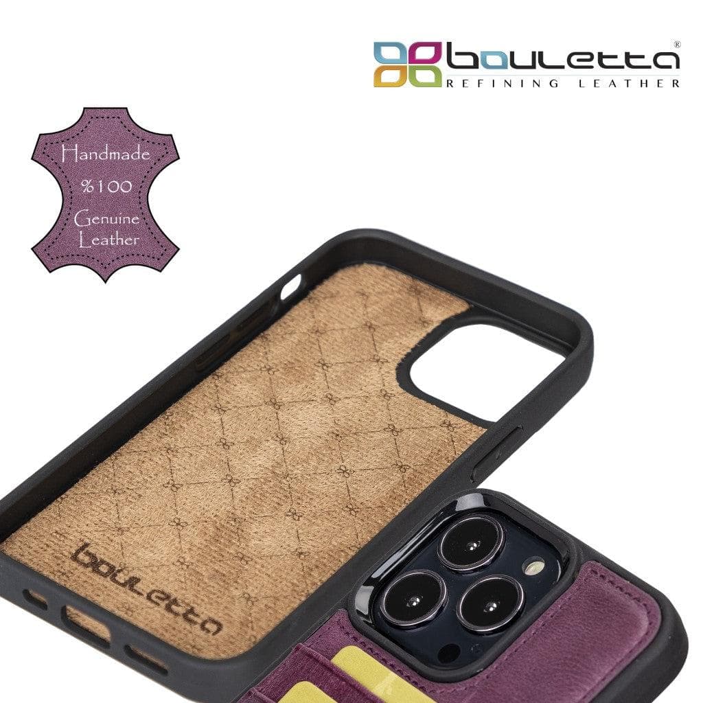 Flex Cover Genuine Leather iPhone 13 Case with Card Holder
