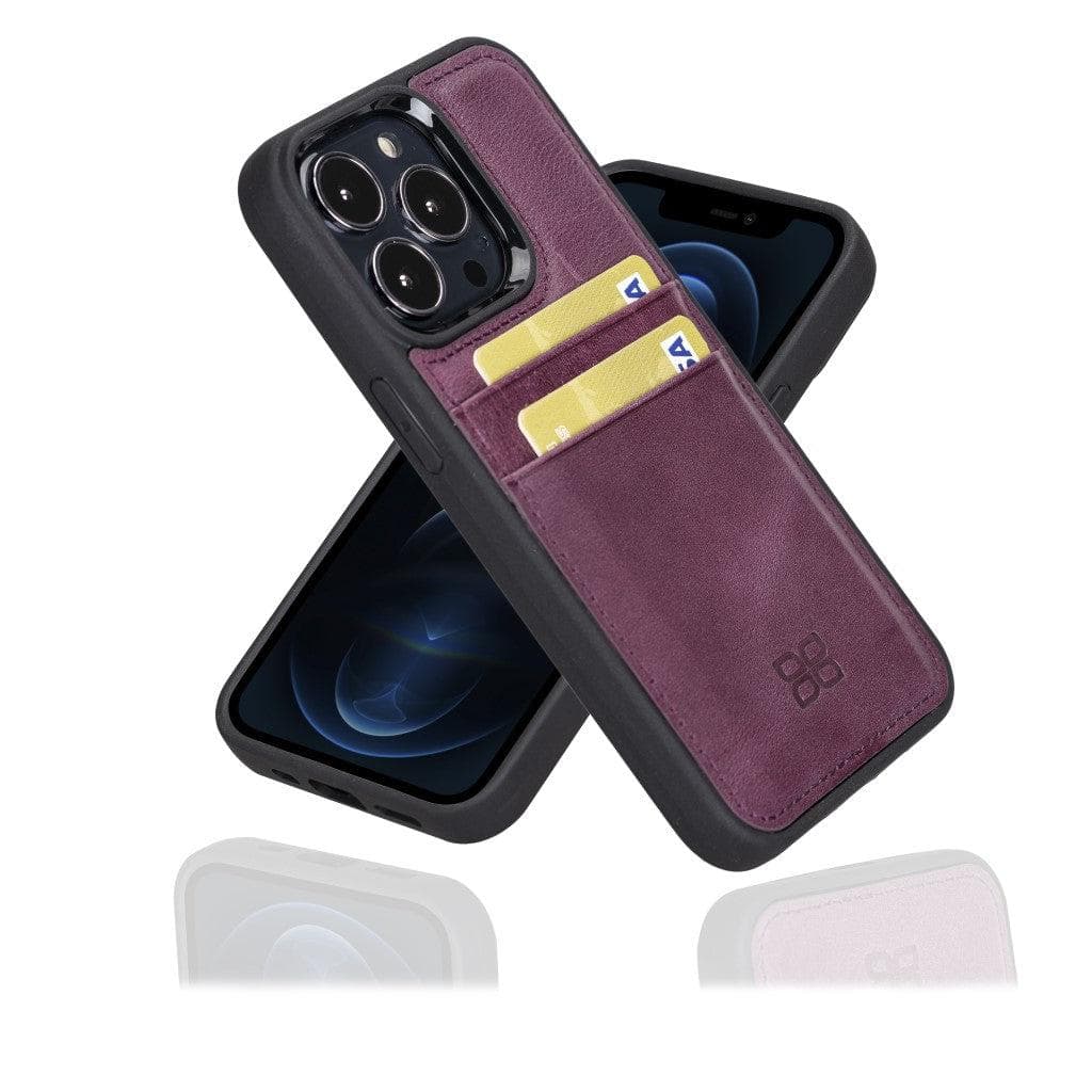 Flex Cover Genuine Leather iPhone 13 Case with Card Holder