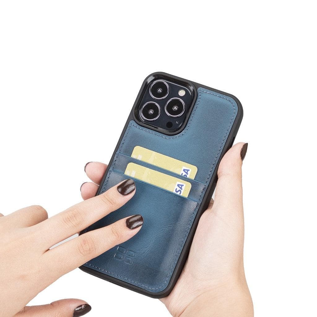 Flex Cover Genuine Leather iPhone 13 Case with Card Holder