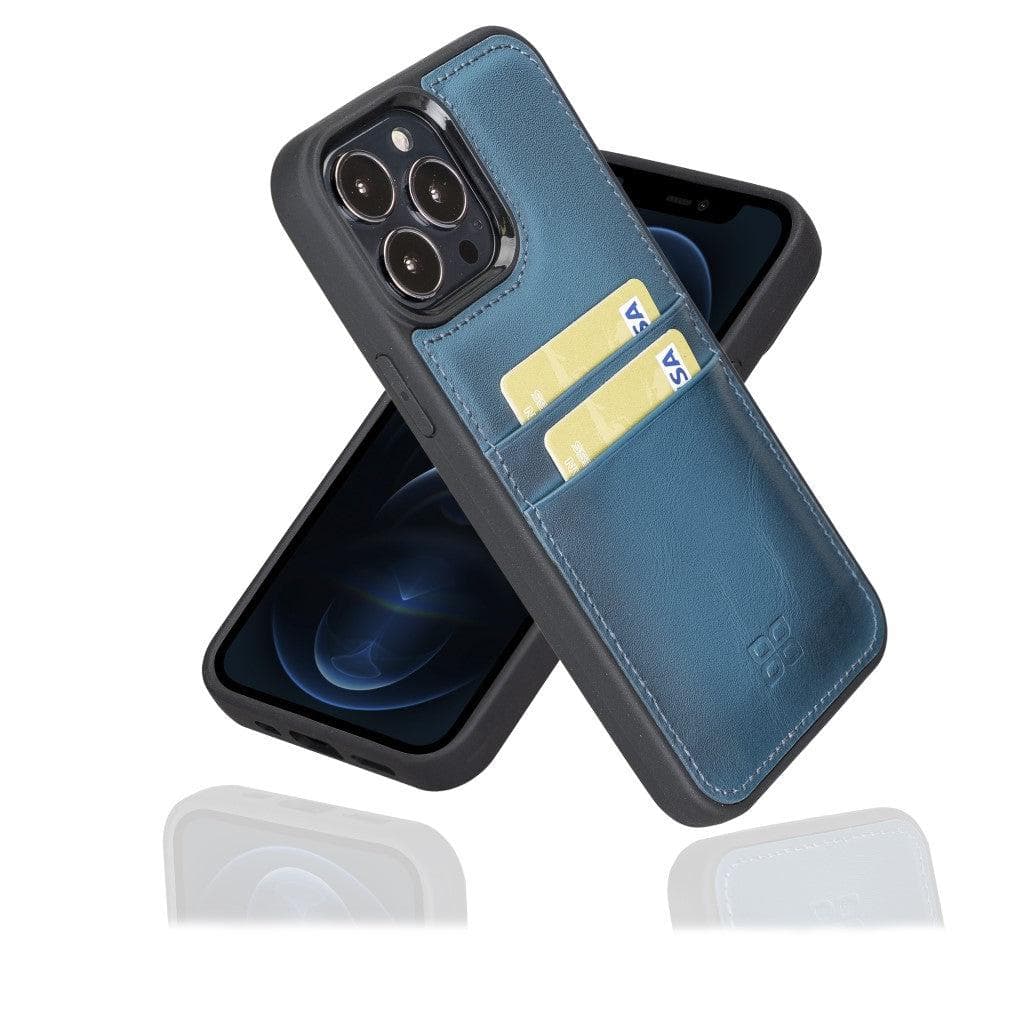 Flex Cover Genuine Leather iPhone 13 Case with Card Holder