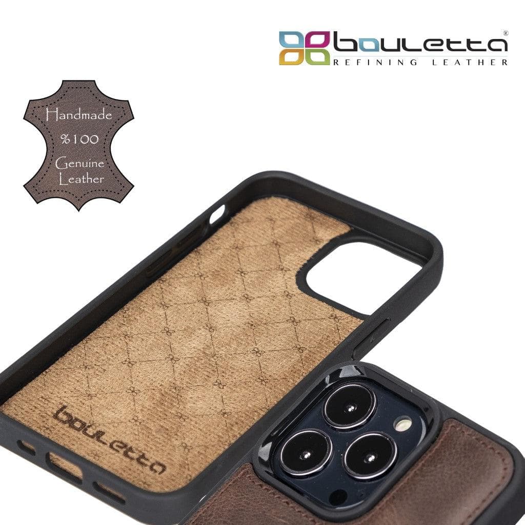 Flex Cover Genuine Leather iPhone 13 Case with Card Holder