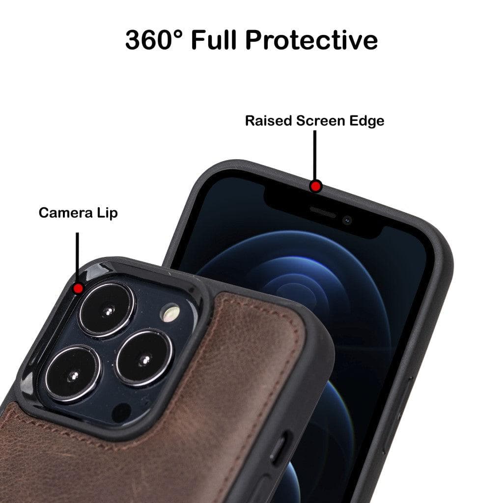 Flex Cover Genuine Leather iPhone 13 Pro Max Case with Card Holder