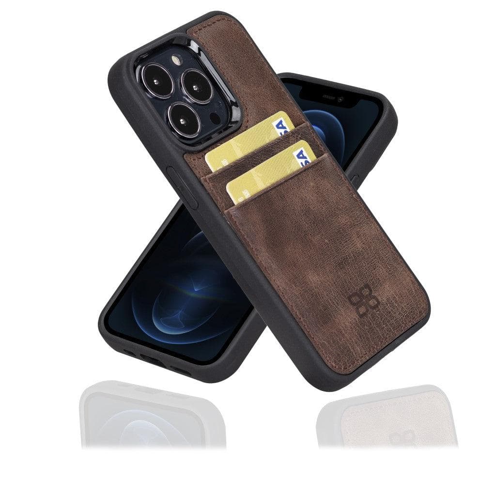 Flex Cover Genuine Leather iPhone 13 Pro Case with Card Holder