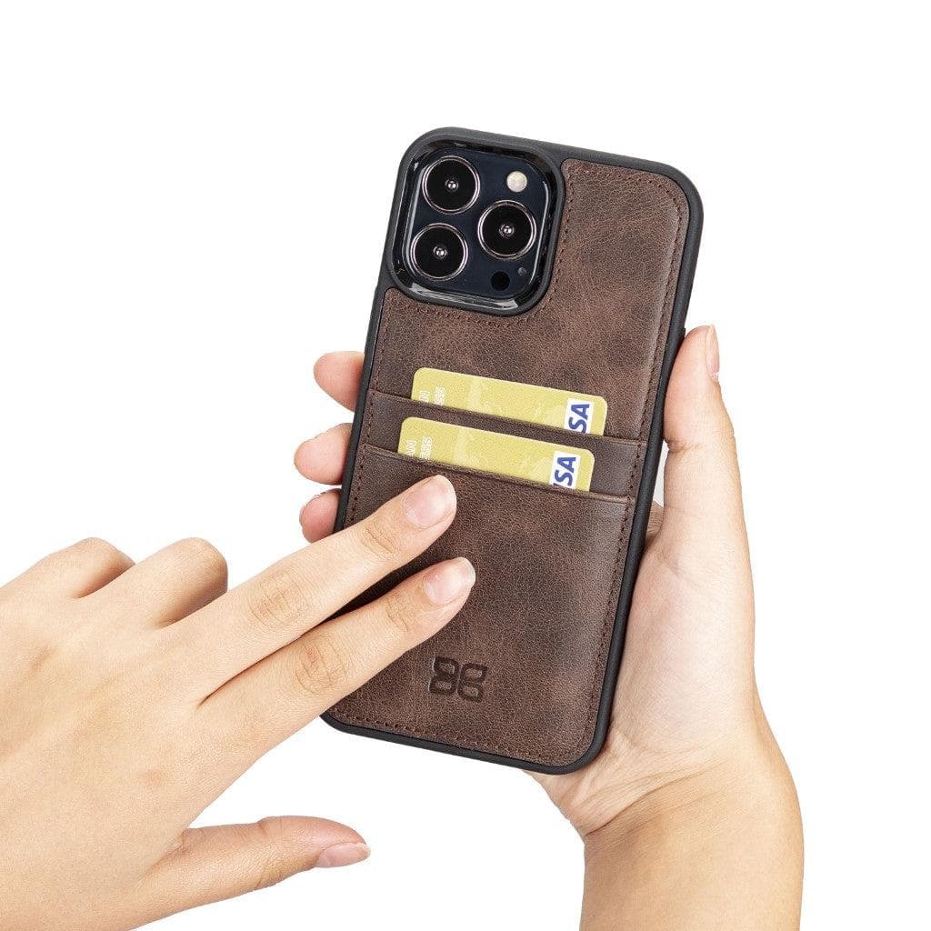 Flex Cover Genuine Leather iPhone 13 Pro Max Case with Card Holder