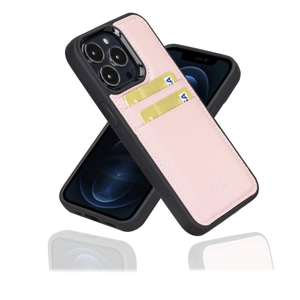 Flex Cover Genuine Leather iPhone 13 Case with Card Holder