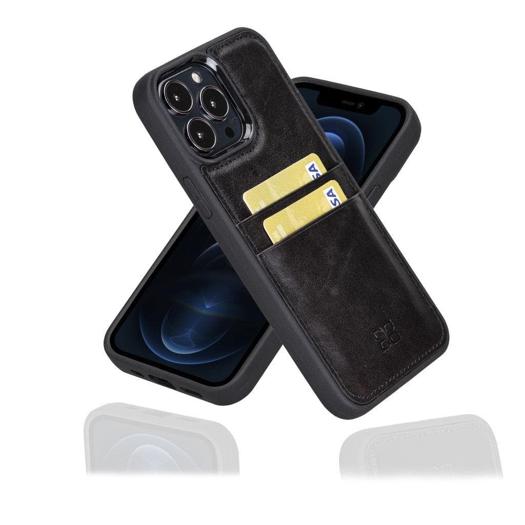 Flex Cover Genuine Leather iPhone 13 Mini Case with Card Holder