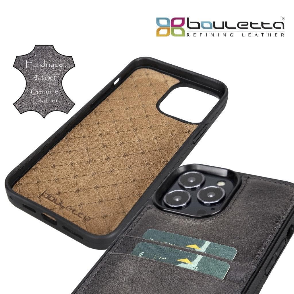 Flex Cover Genuine Leather iPhone 13 Pro Max Case with Card Holder