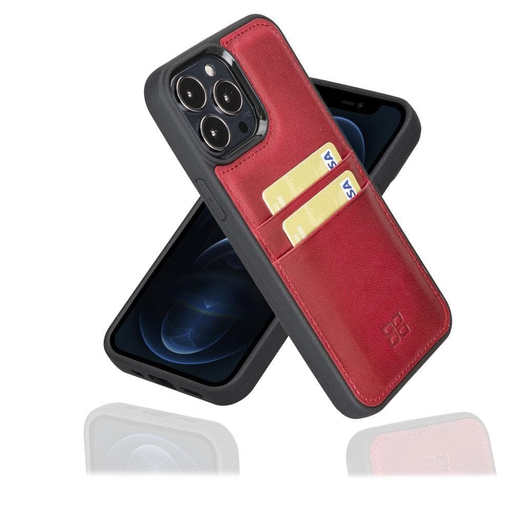 Flex Cover Genuine Leather iPhone 13 Case with Card Holder