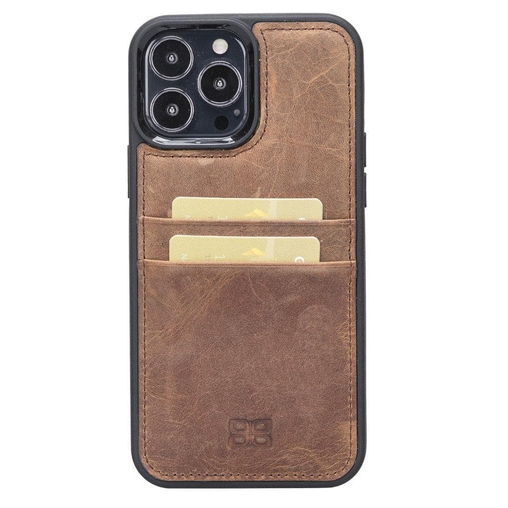 Flex Cover Genuine Leather iPhone 13 Case with Card Holder