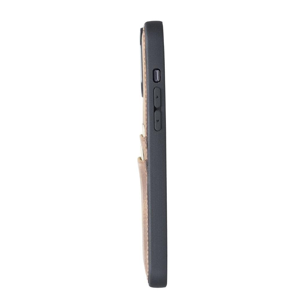 Flex Cover Genuine Leather iPhone 13 Case with Card Holder