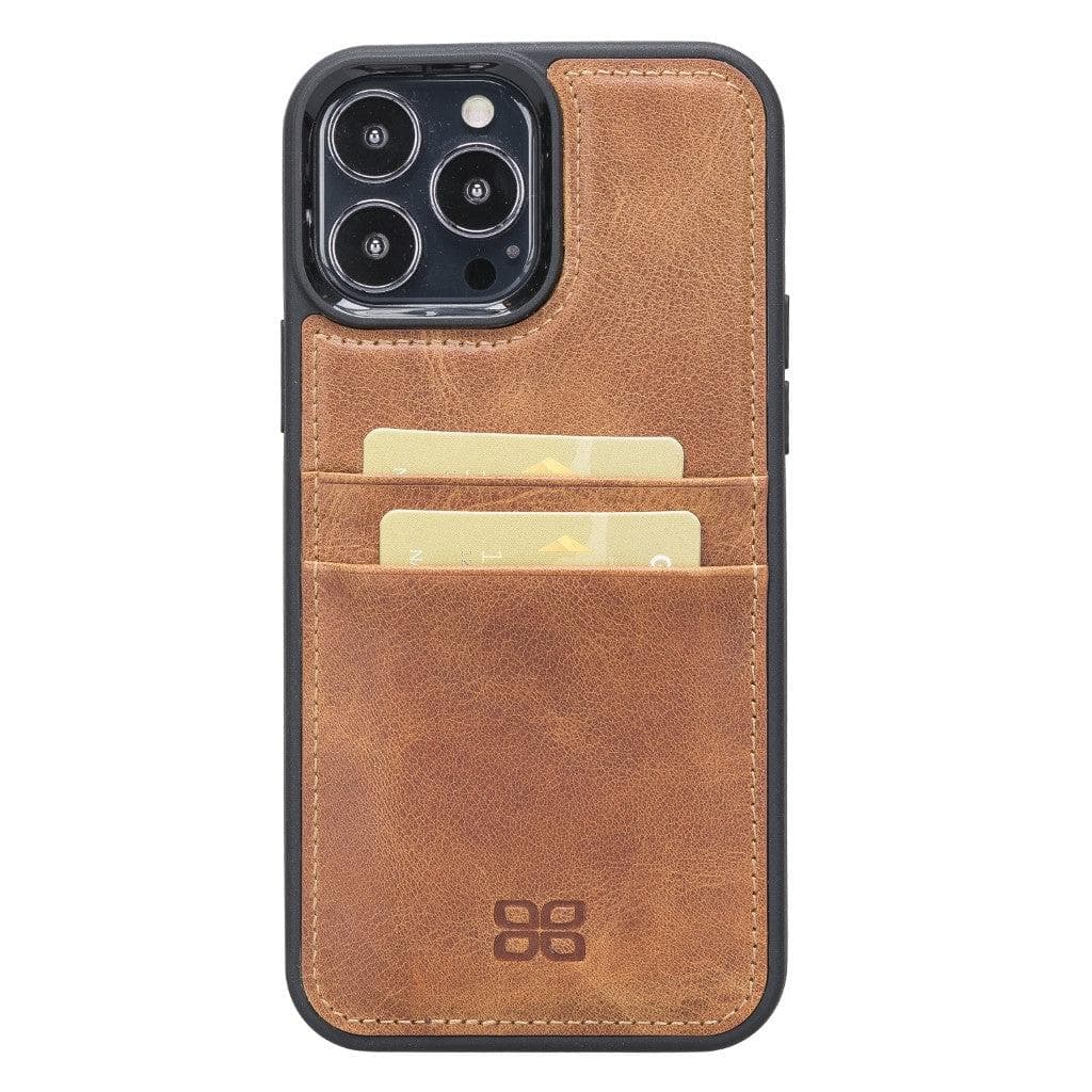 Flex Cover Genuine Leather iPhone 13 Case with Card Holder
