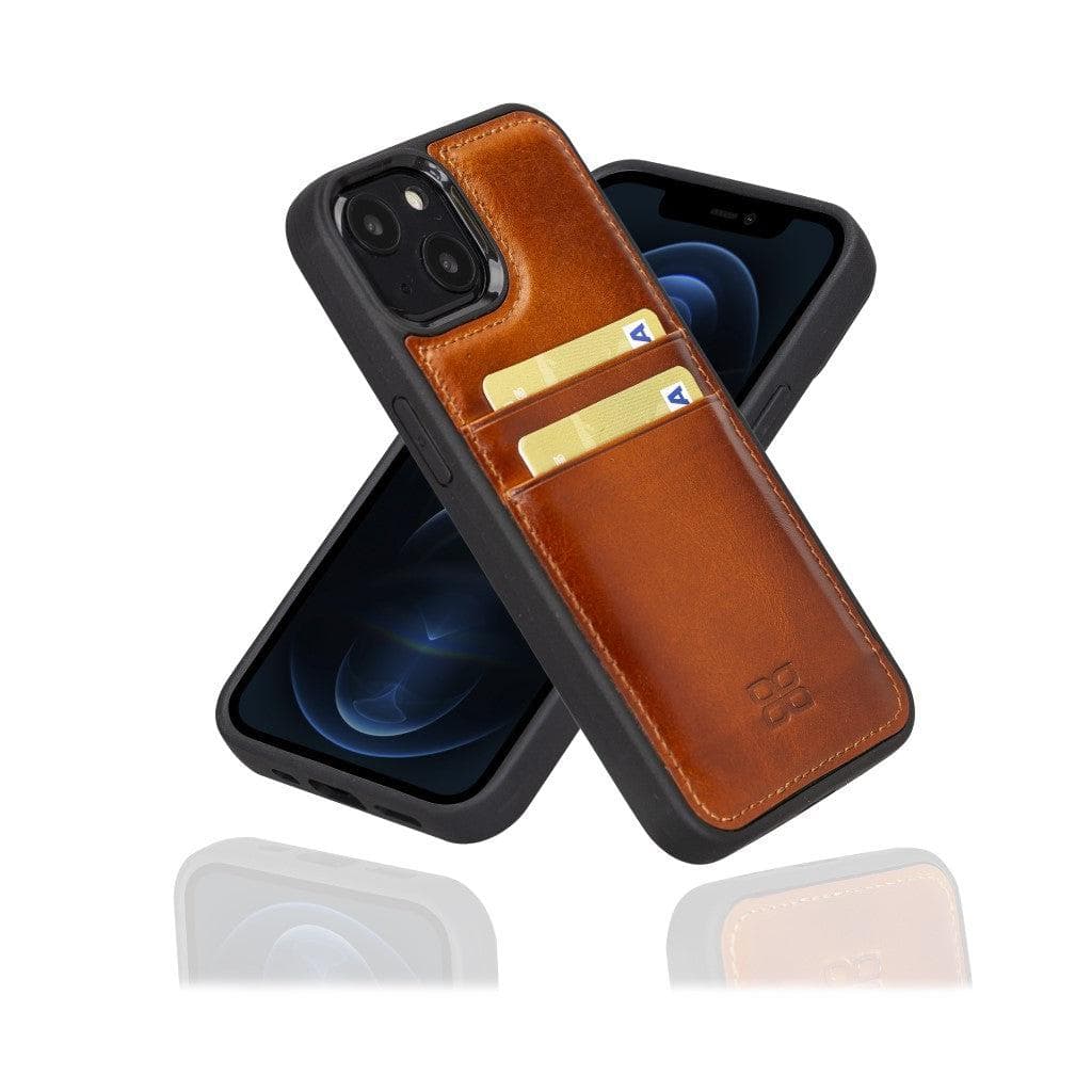 Flex Cover Genuine Leather iPhone 13 Mini Case with Card Holder