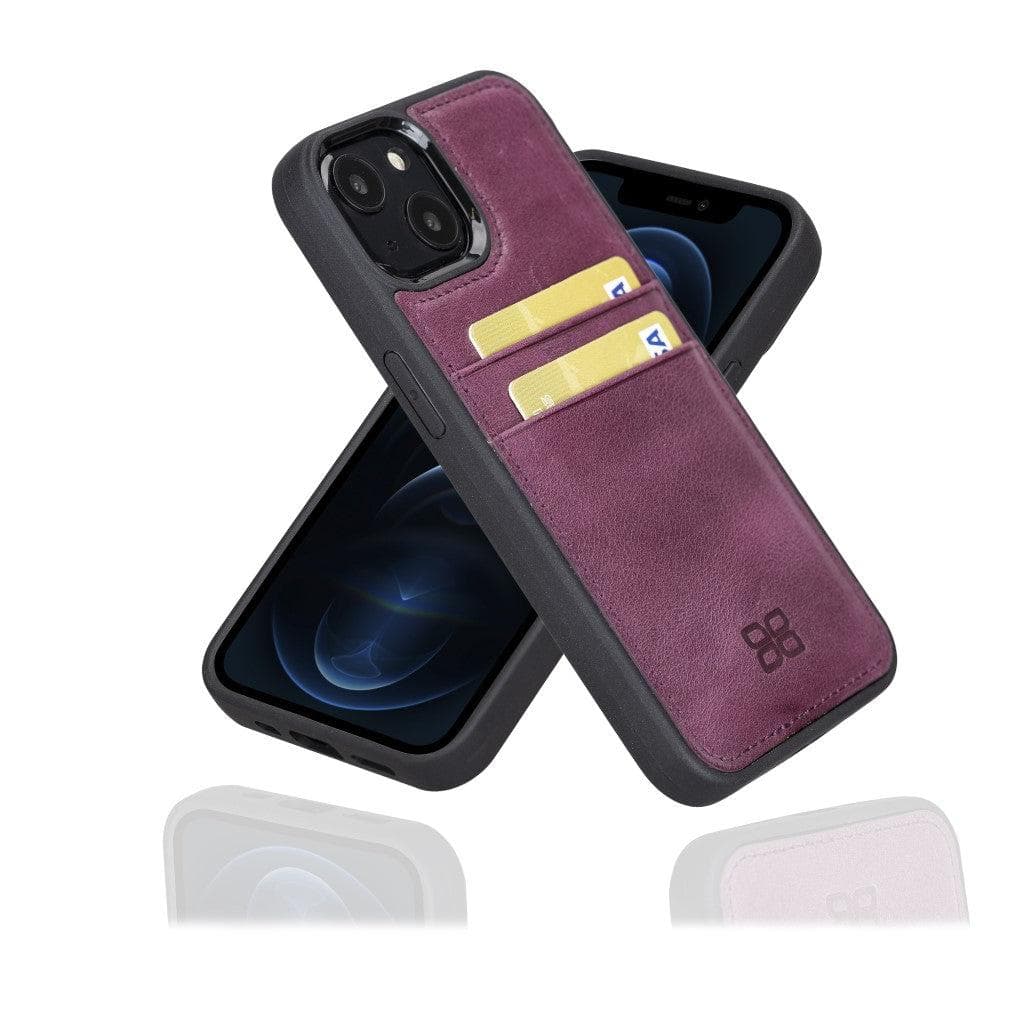 Flex Cover Genuine Leather iPhone 13 Case with Card Holder