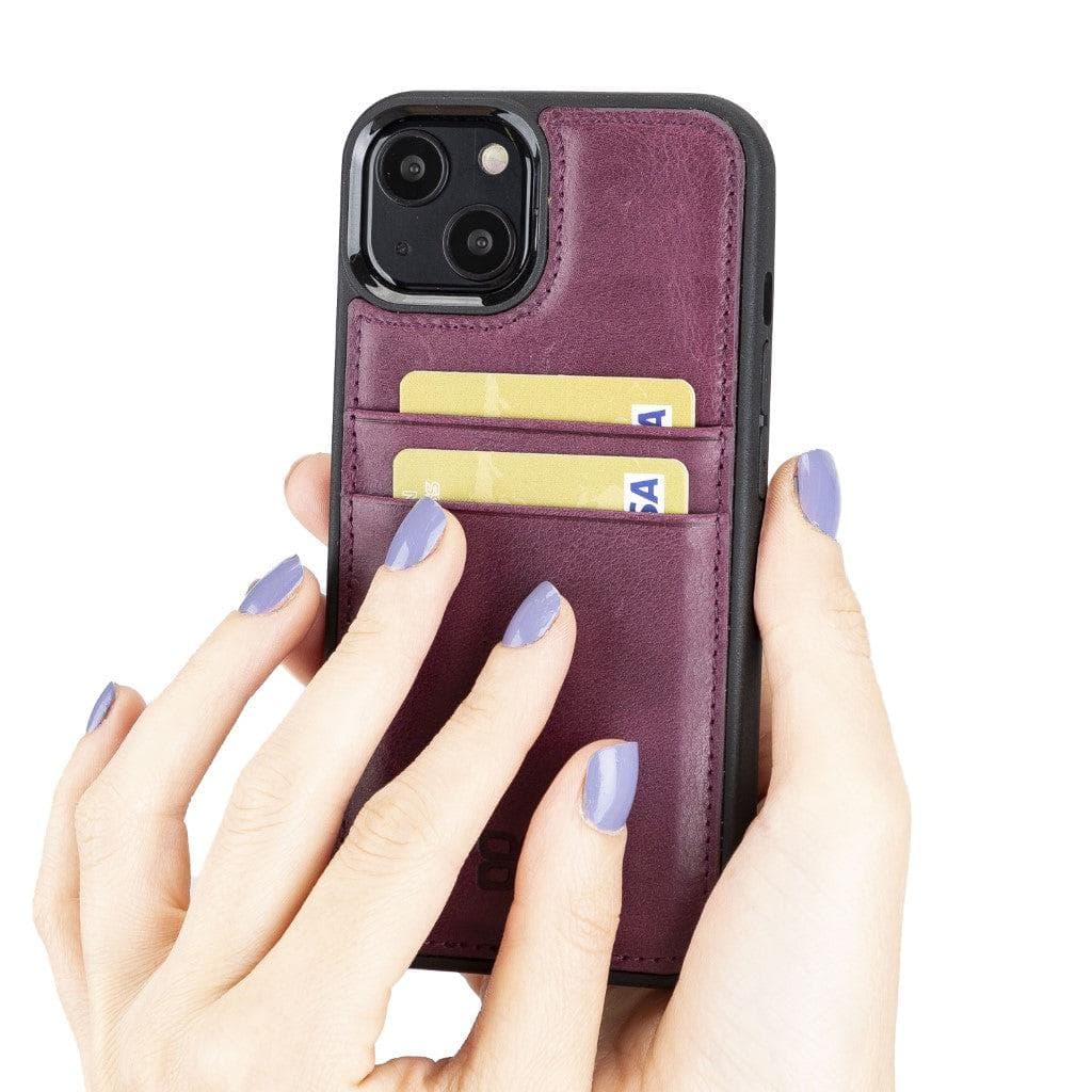 Flex Cover Genuine Leather iPhone 13 Mini Case with Card Holder