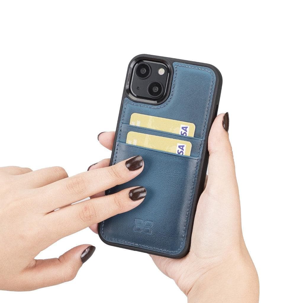 Flex Cover Genuine Leather iPhone 13 Mini Case with Card Holder