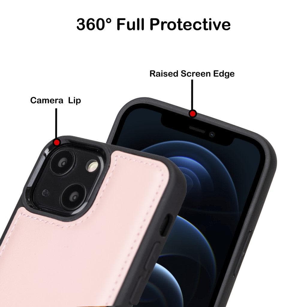 Flex Cover Genuine Leather iPhone 13 Mini Case with Card Holder