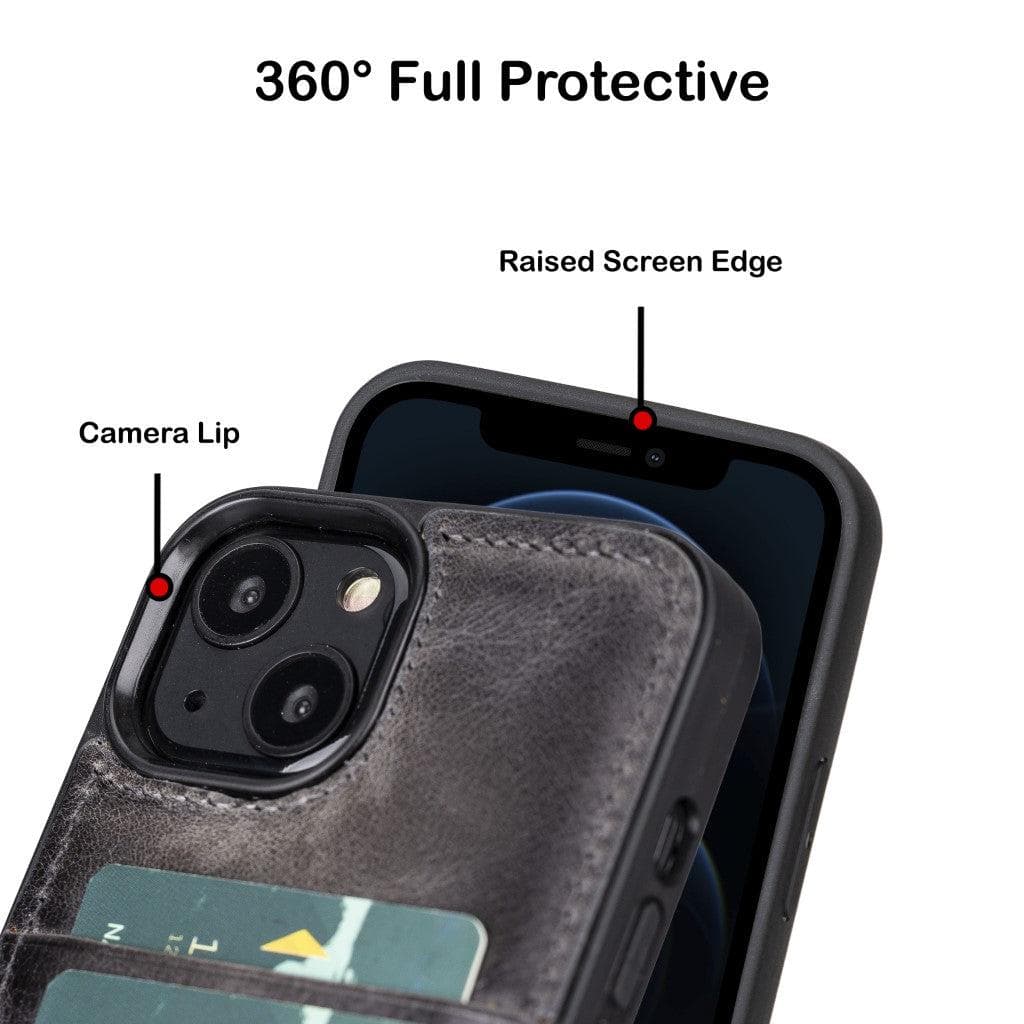 Flex Cover Genuine Leather iPhone 13 Pro Case with Card Holder