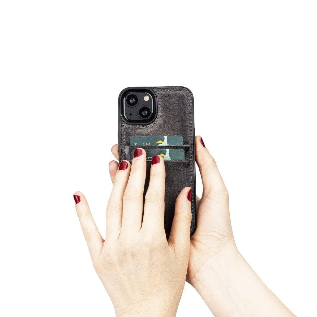 Flex Cover Genuine Leather iPhone 13 Mini Case with Card Holder