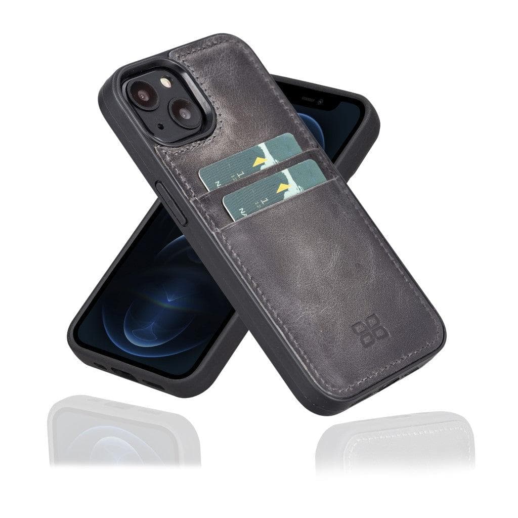 Flex Cover Genuine Leather iPhone 13 Case with Card Holder