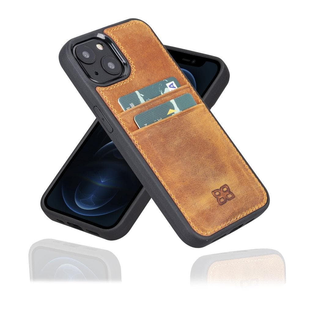 Flex Cover Genuine Leather iPhone 13 Case with Card Holder