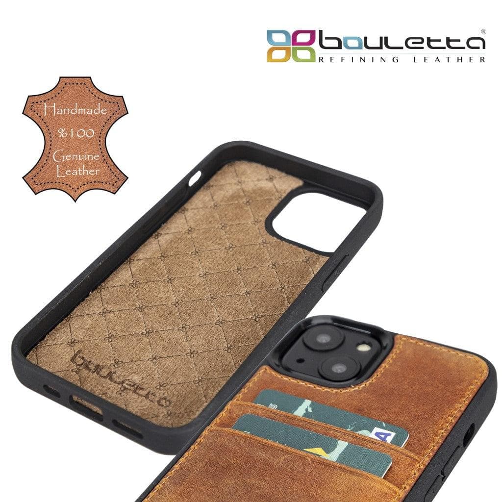 Flex Cover Genuine Leather iPhone 13 Case with Card Holder
