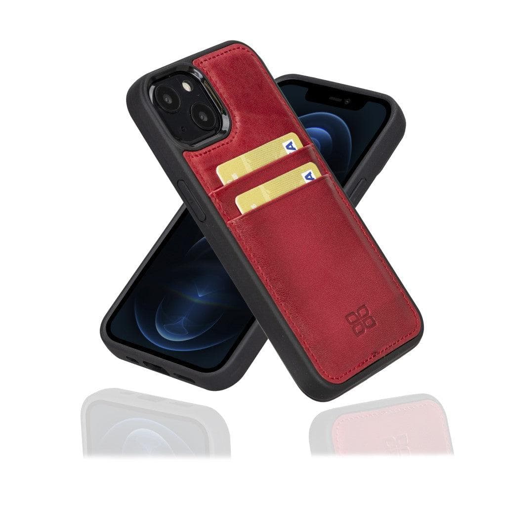 Flex Cover Genuine Leather iPhone 13 Case with Card Holder