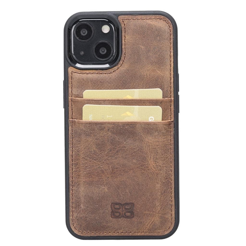 Flex Cover Genuine Leather iPhone 13 Case with Card Holder