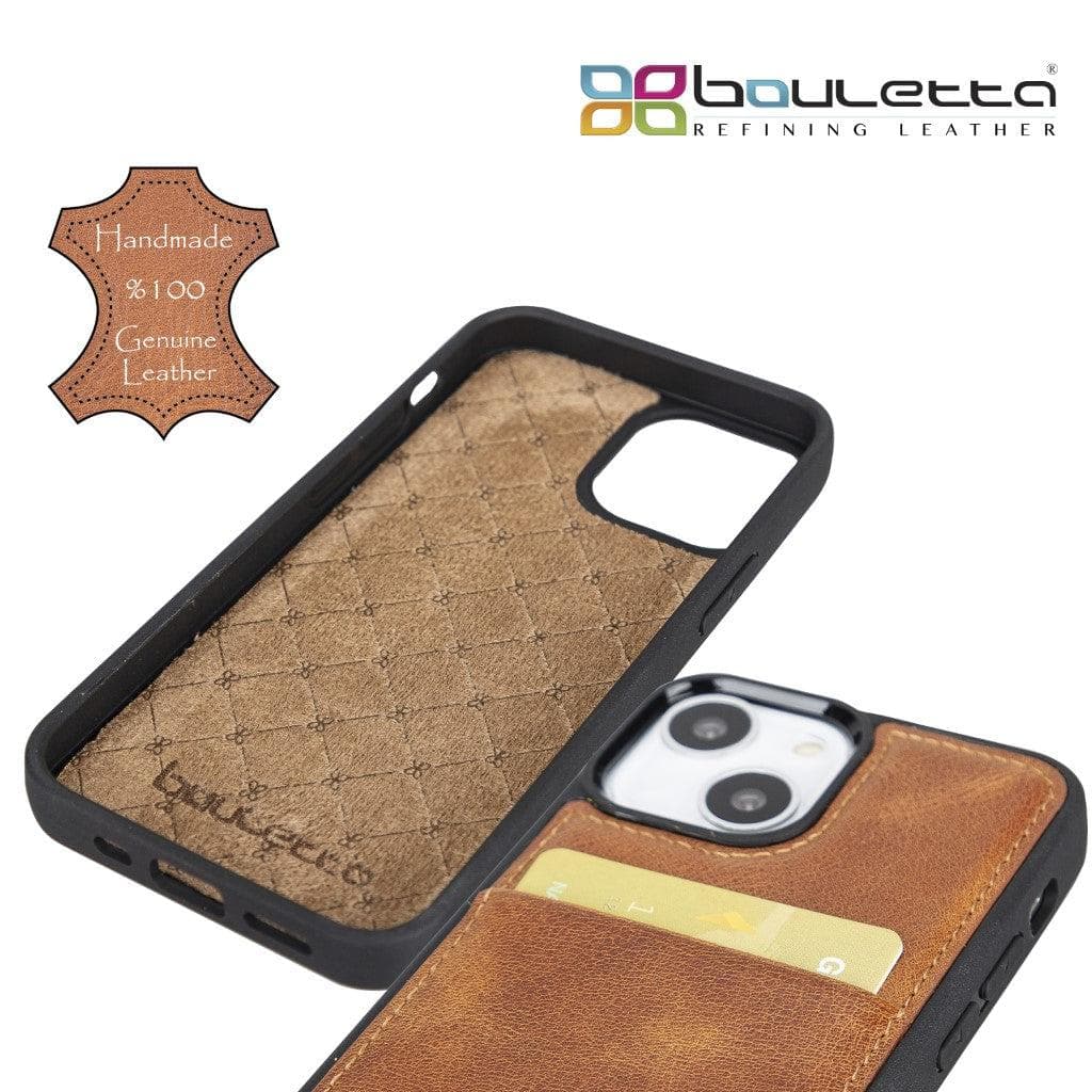Flex Cover Genuine Leather iPhone 13 Case with Card Holder