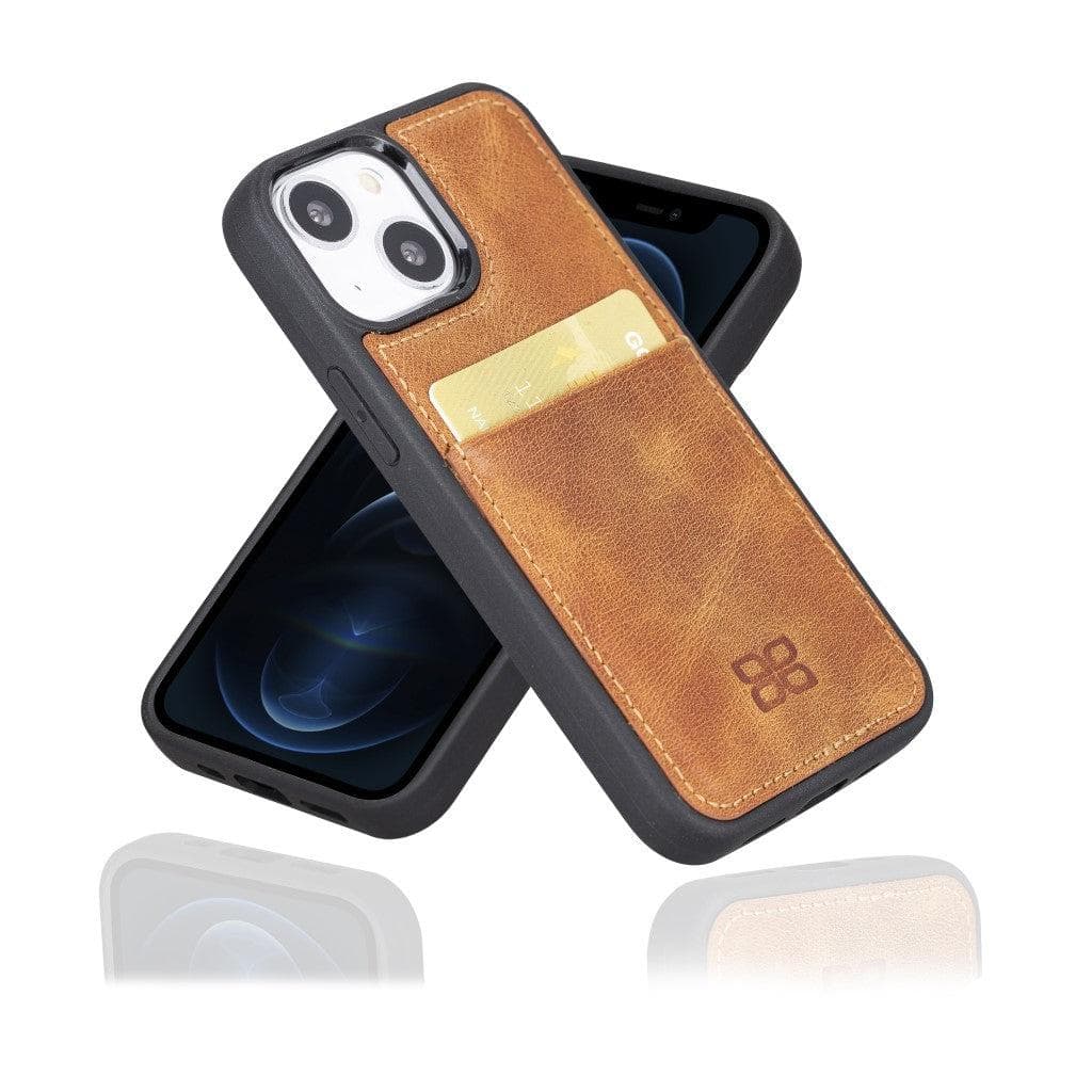 Flex Cover Genuine Leather iPhone 13 Case with Card Holder