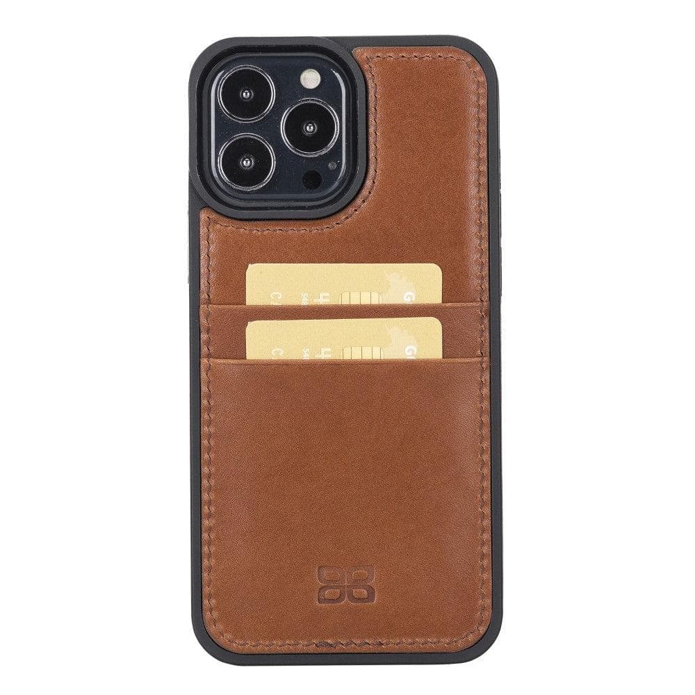 Flex Cover Genuine Leather iPhone 13 Case with Card Holder