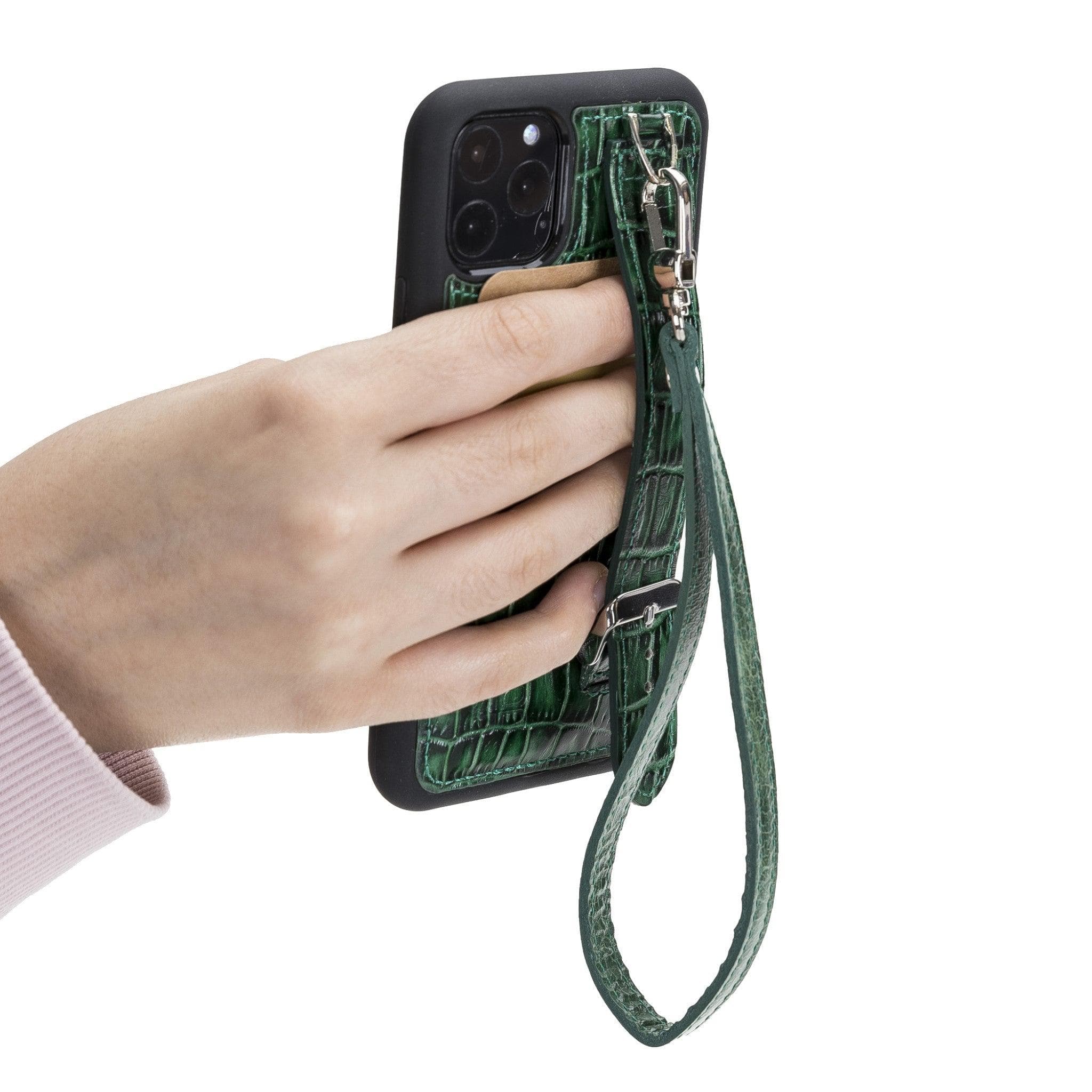 Flex Cover Genuine Leather iPhone 11 Pro Case with Card Holder & Hand Strap