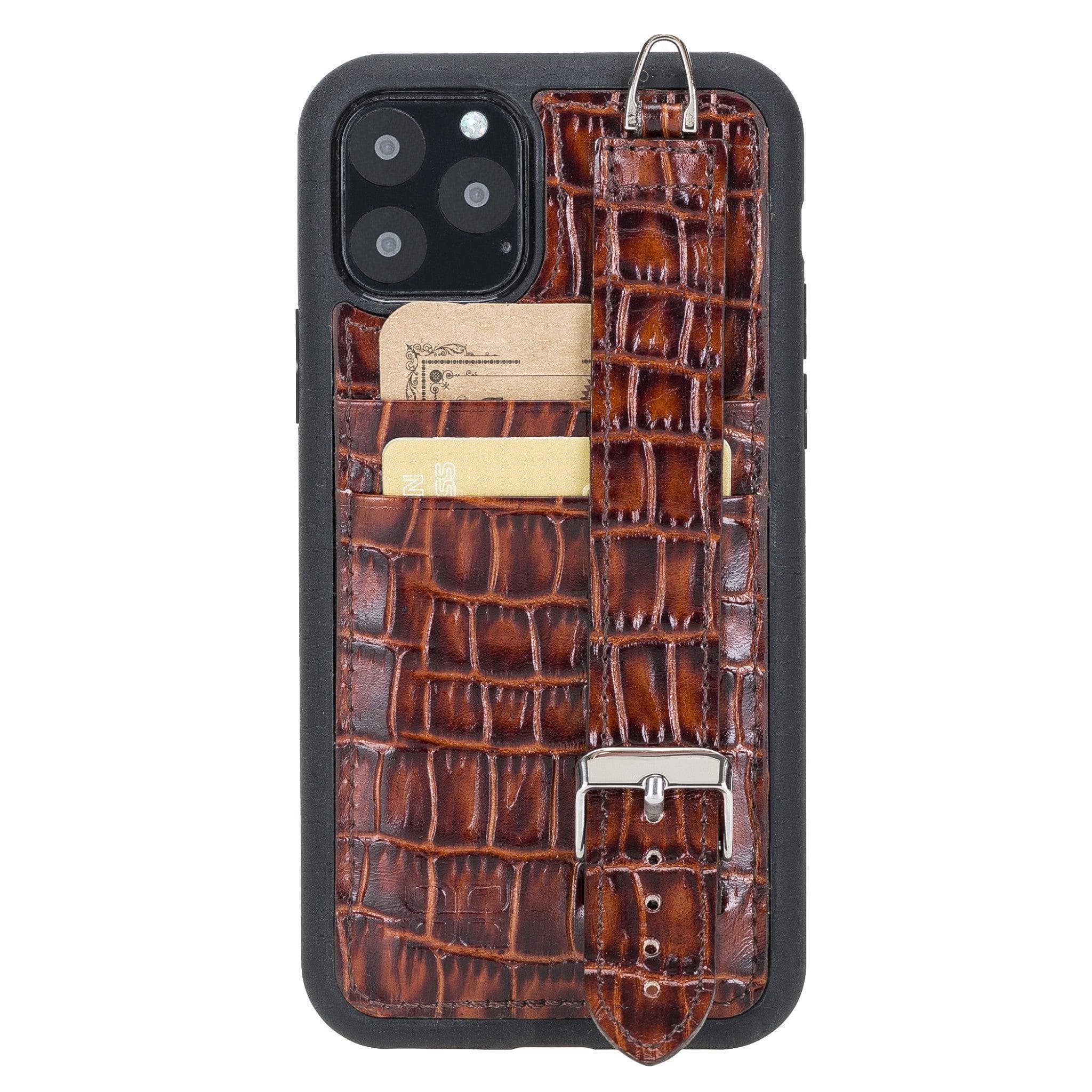 Flex Cover Genuine Leather iPhone 11 Pro Case with Card Holder & Hand Strap