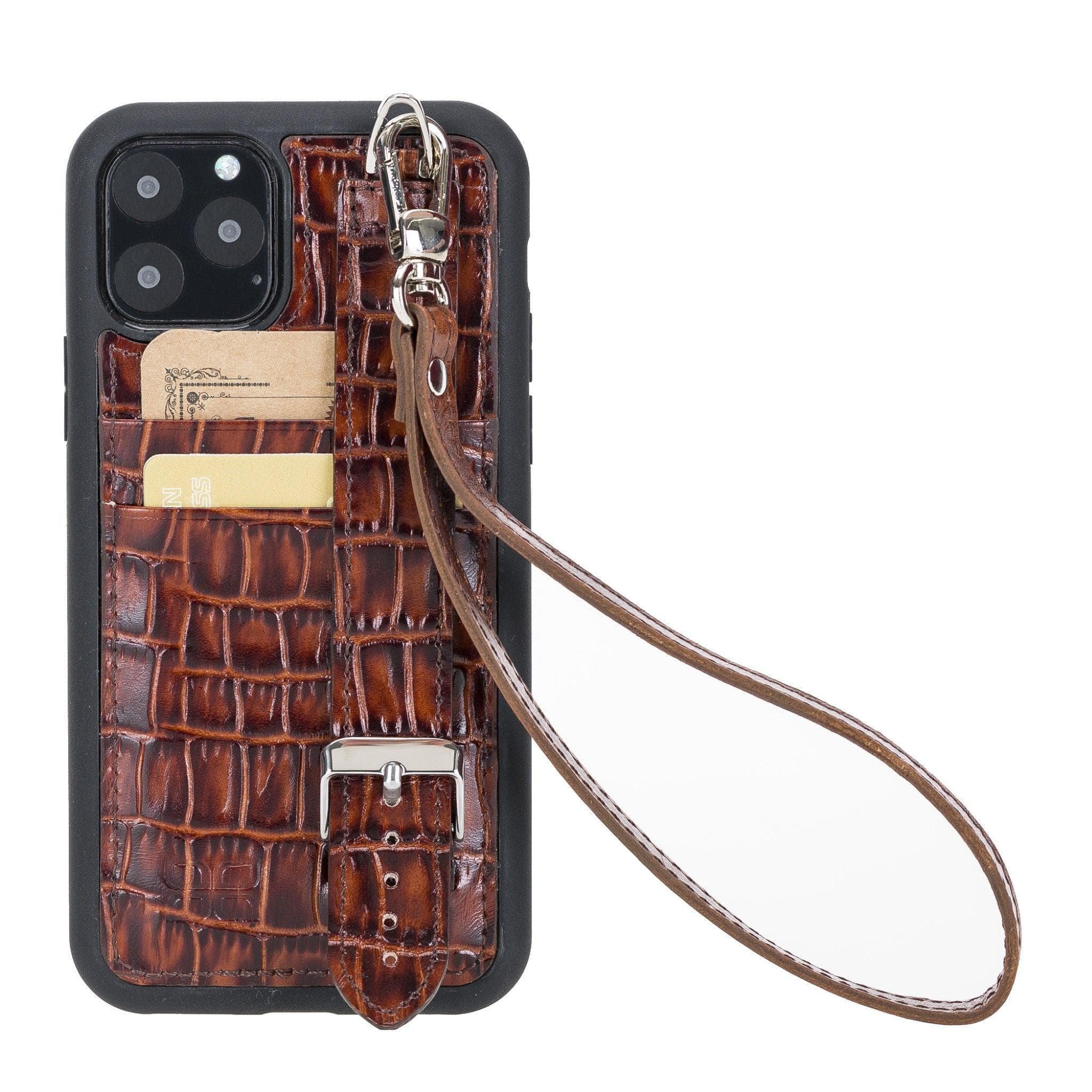 Flex Cover Genuine Leather iPhone 11 Pro Max Case with Card Holder & Hand Strap