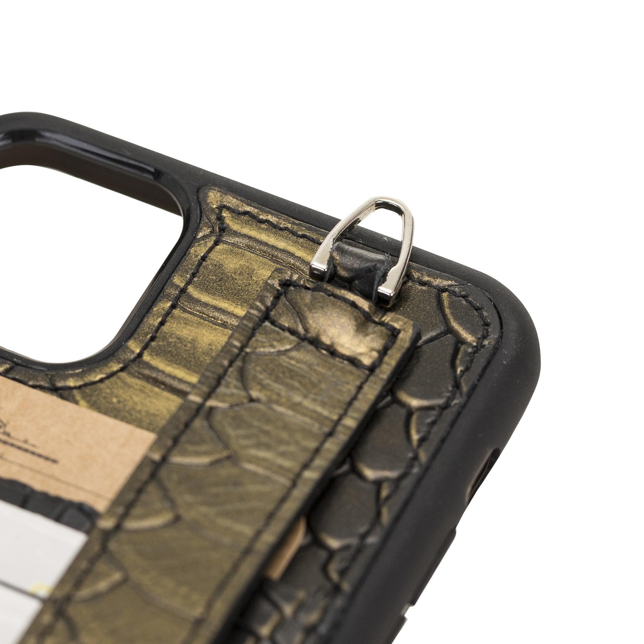 Flex Cover Genuine Leather iPhone 11 Pro Max Case with Card Holder & Hand Strap