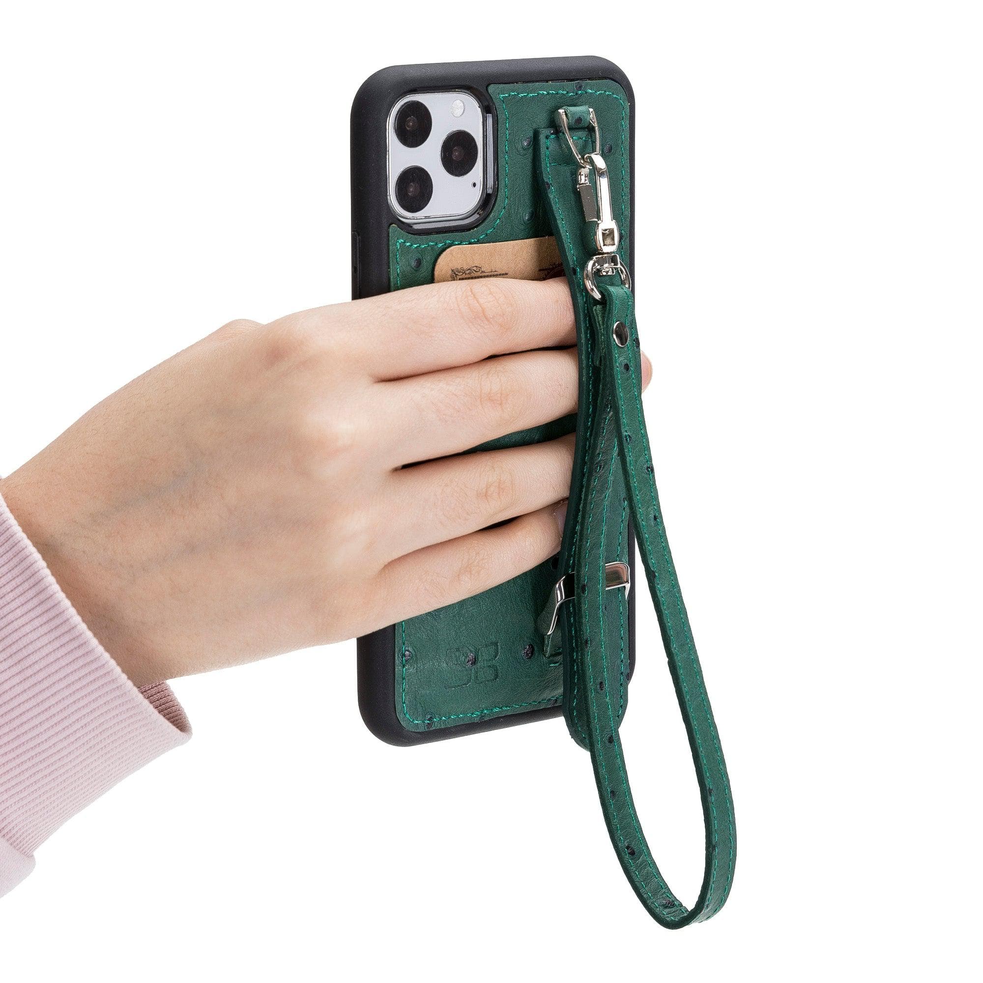 Flex Cover Genuine Leather iPhone 11 Pro Case with Card Holder & Hand Strap