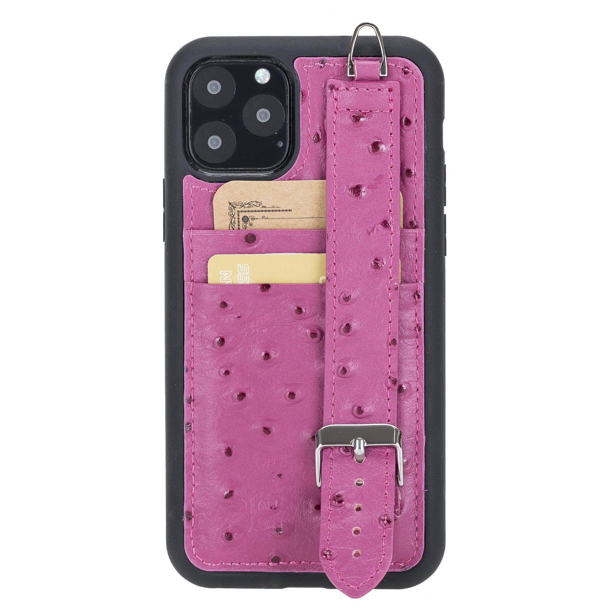 Flex Cover Genuine Leather iPhone 11 Pro Max Case with Card Holder & Hand Strap