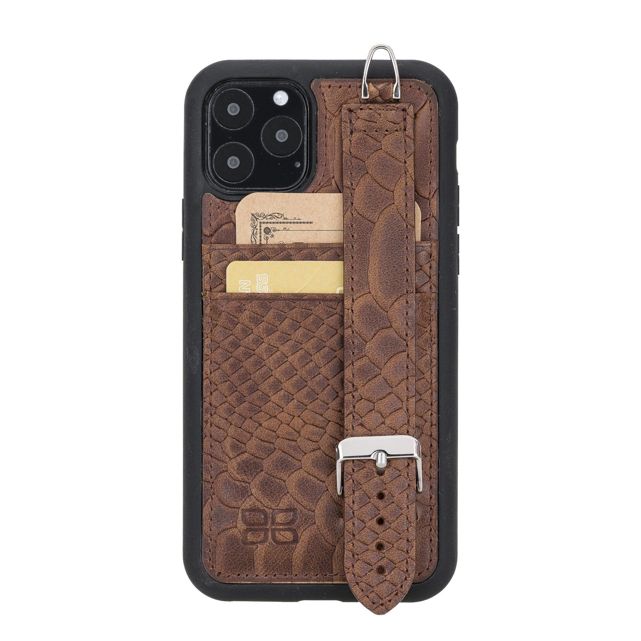 Flex Cover Genuine Leather iPhone 11 Pro Case with Card Holder & Hand Strap
