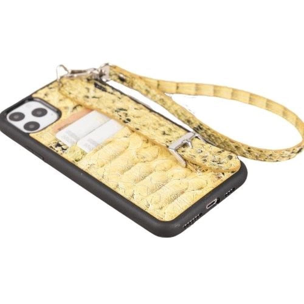 Flex Cover Genuine Leather iPhone 11 Pro Max Case with Card Holder & Hand Strap