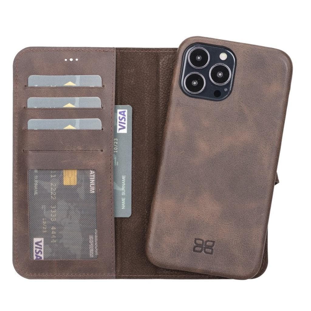 F360 Magic Genuine Leather iPhone 13 Pro Detachable Wallet Case