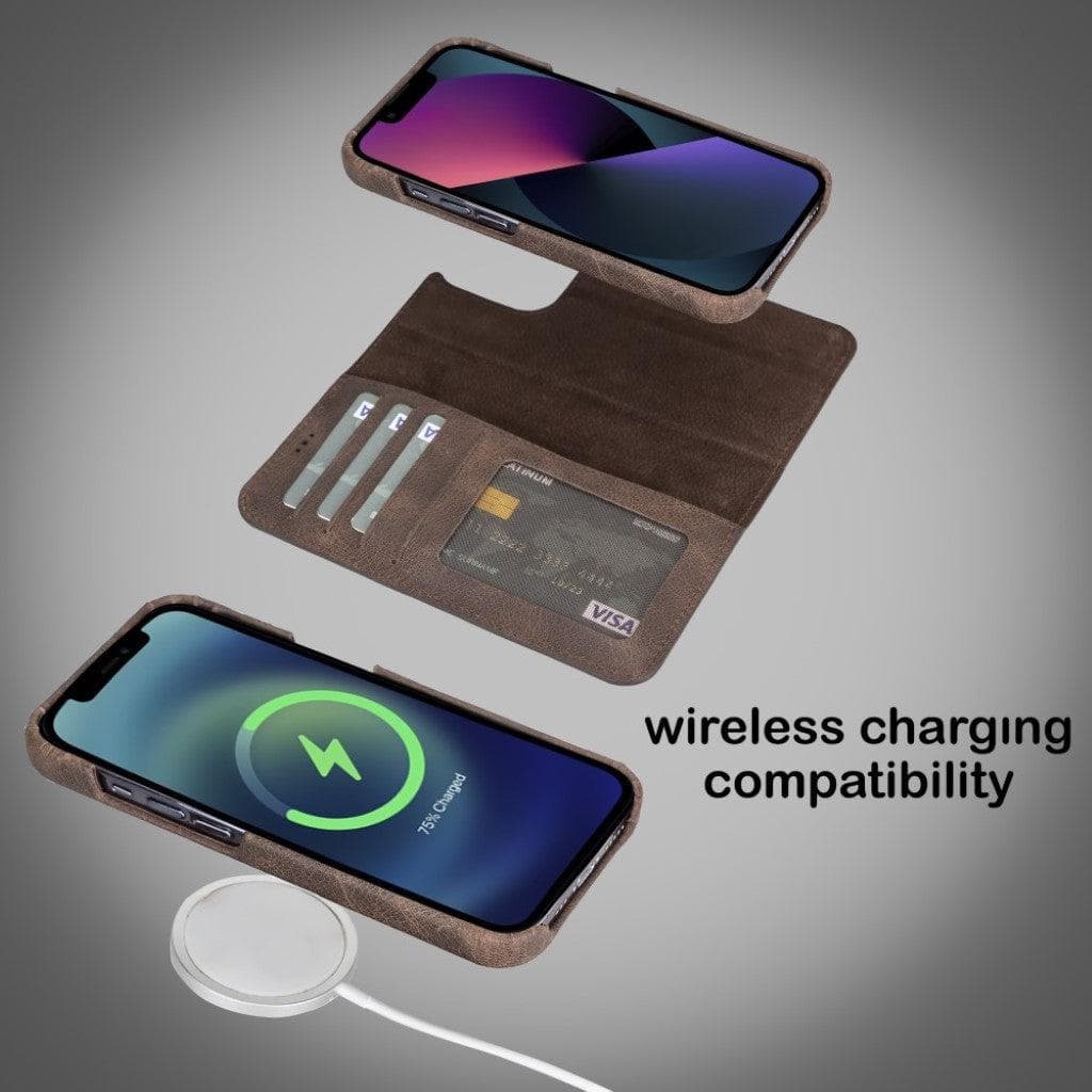 F360 Magic Genuine Leather iPhone 13 Pro Max Detachable Wallet Case