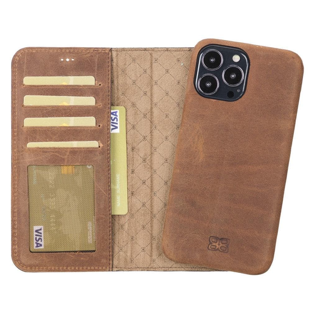 F360 Magic Genuine Leather iPhone 13 Pro Max Detachable Wallet Case