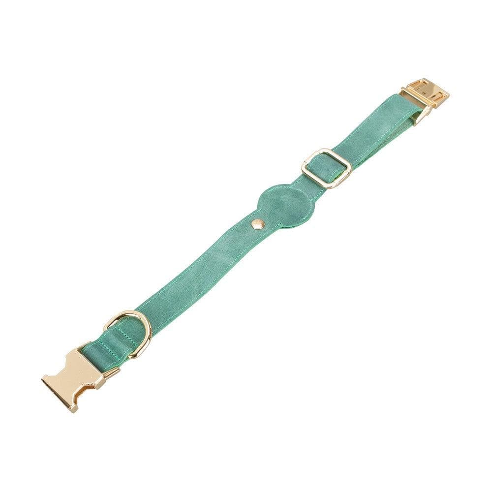 Pet Genuine Leather Collar with Apple AirTag Slot