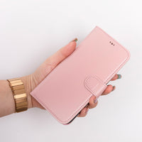Magic Magnetic Detachable Leather Wallet Case with RFID for iPhone 15 Plus (6.7") - PINK